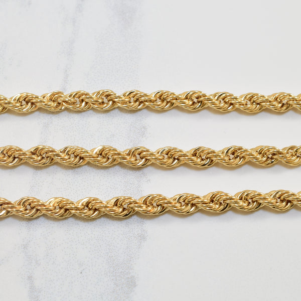 10k Yellow Gold Rope Chain | 23