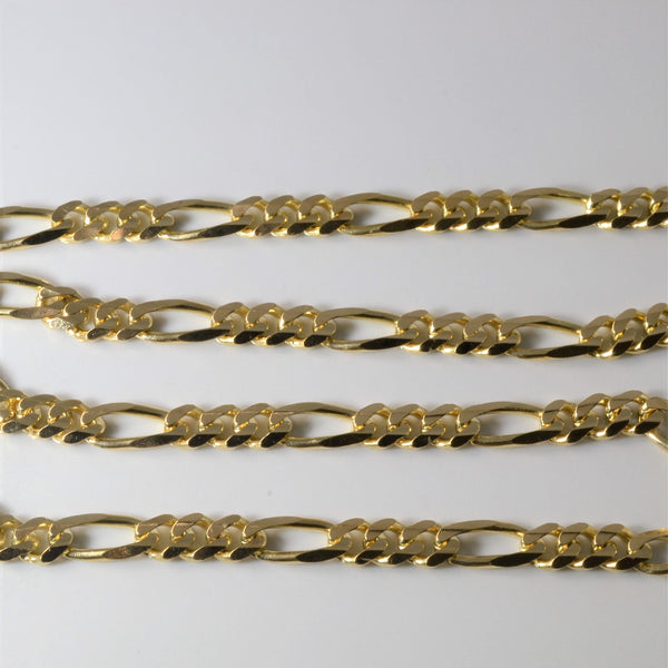 10k Yellow Gold Figaro Chain | 24