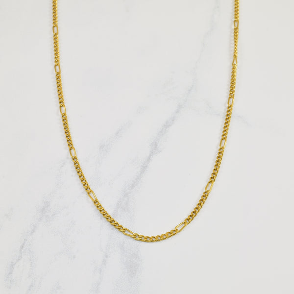 18k Yellow Gold Figaro Chain | 24