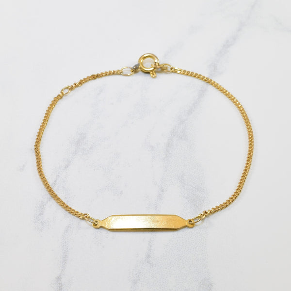 10k Yellow Gold Plate Bracelet | 7
