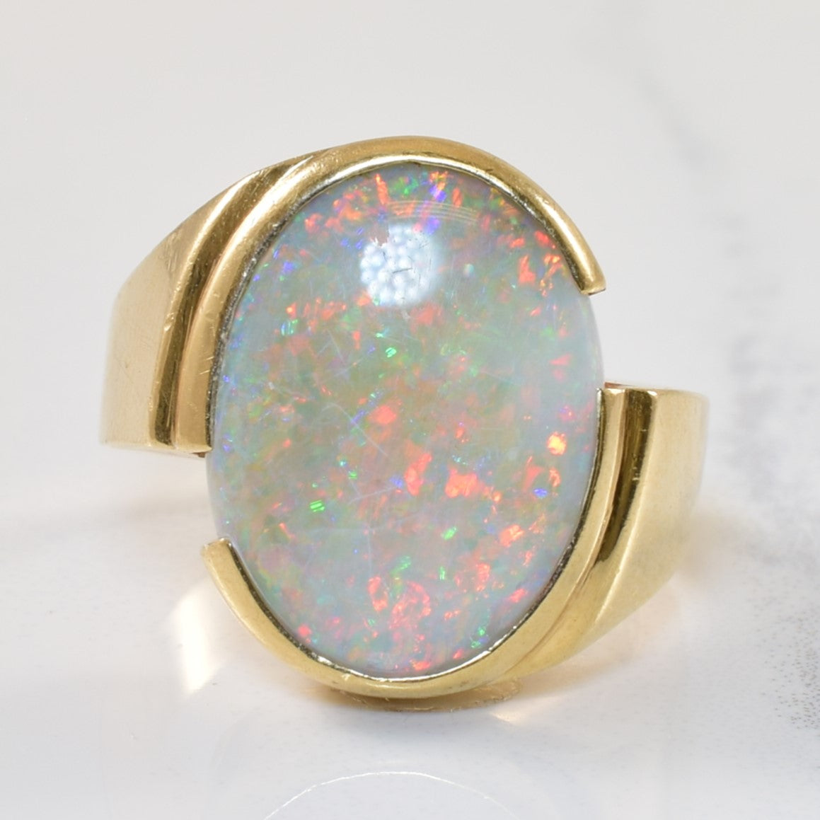 Opal Cabochon Bypass Ring | 3.00ct | SZ 5.75 |