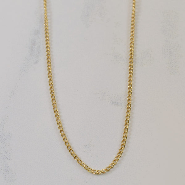 14k Yellow Gold Cable Chain | 16