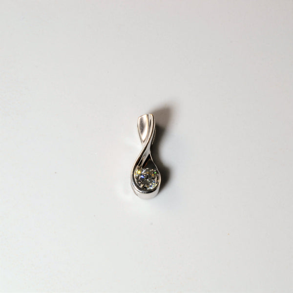 Bezel Set Diamond Drop Pendant | 0.30ct |