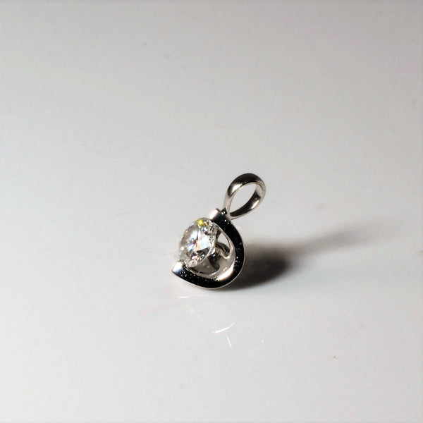 Semi Bezel Set Diamond Pendant | 0.50ct |