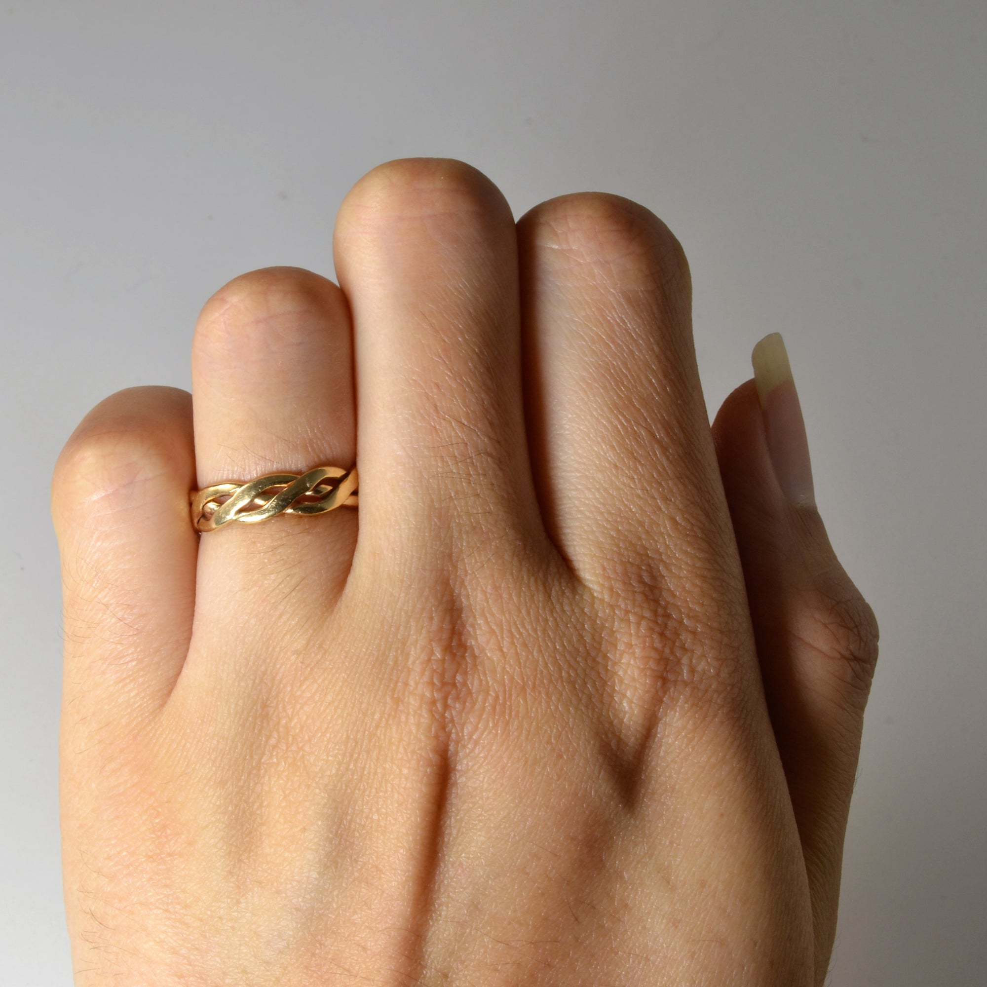 Yellow Gold Braided Band | SZ 4.5 |