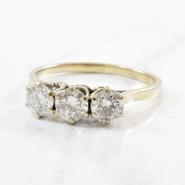 Three Stone Diamond Engagement Ring | 1.66ctw | SZ 8.25 |