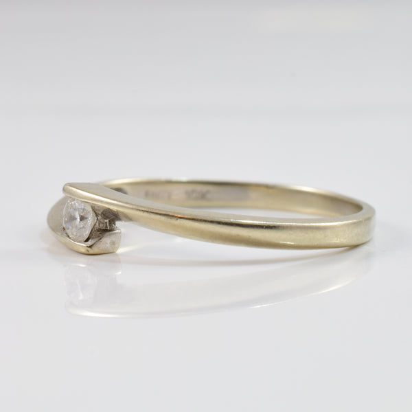 Petite Diamond Bypass Ring | 0.08 ctw SZ 6.75 |