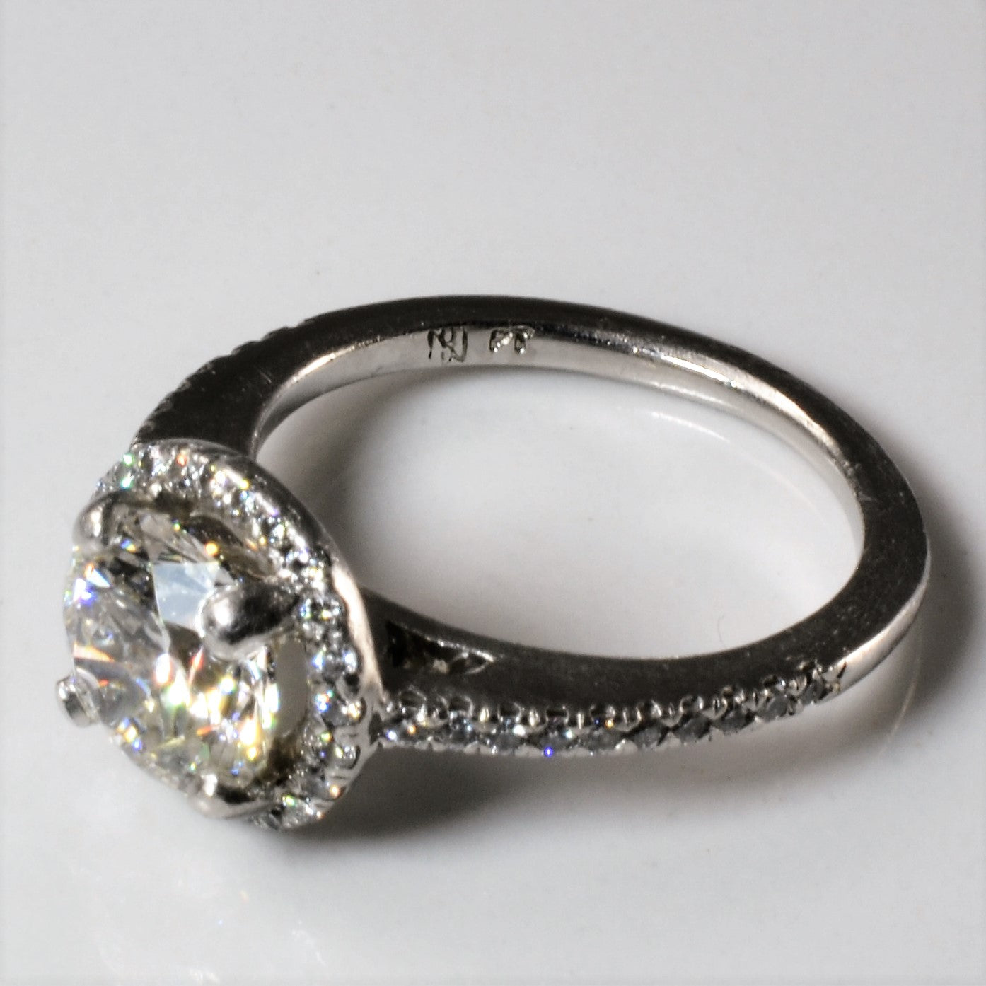 Diamond Halo Engagement Ring | 1.89ctw | SZ 5.25 |