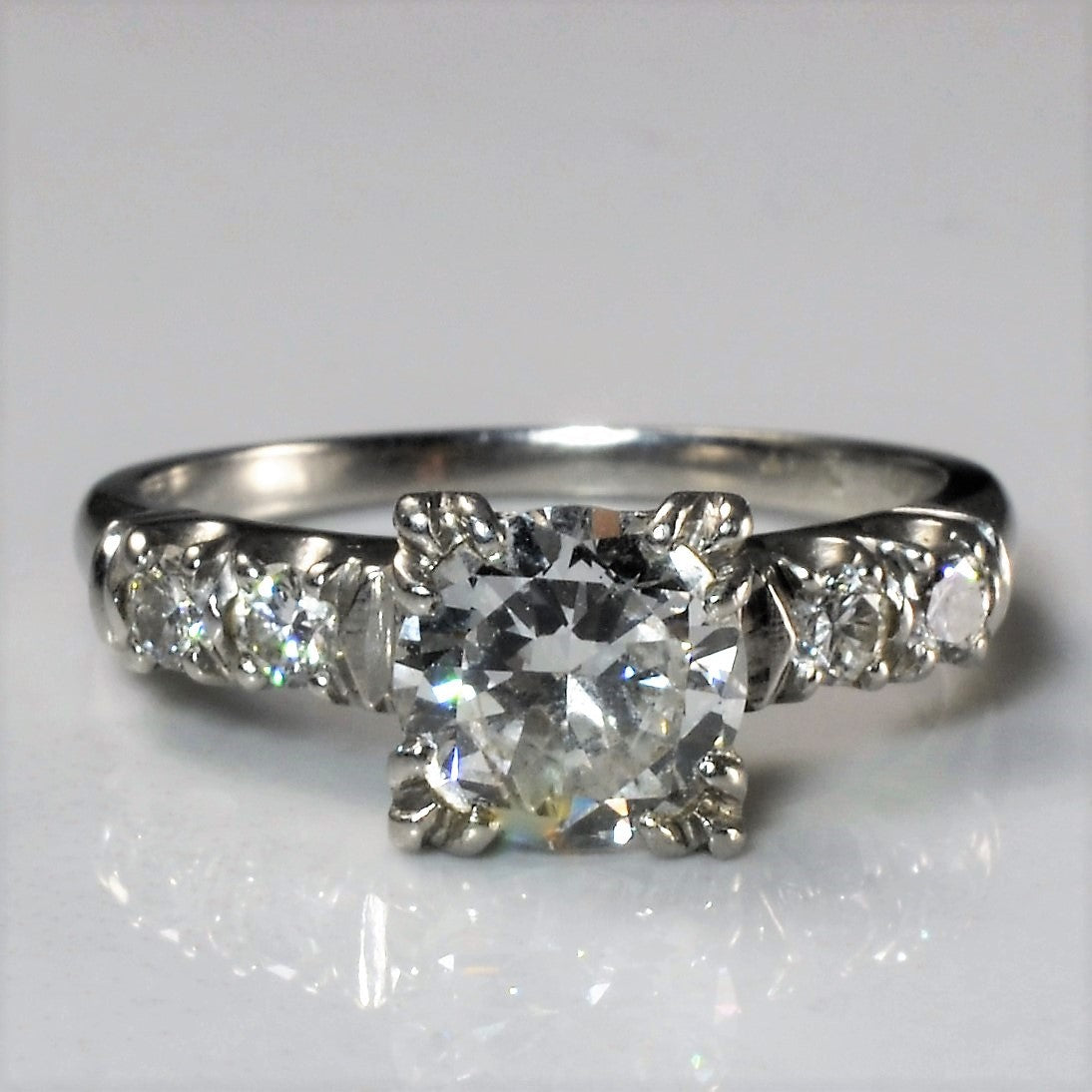 1940s Five Stone Diamond Engagement Ring | 1.20ctw | SZ 6 |