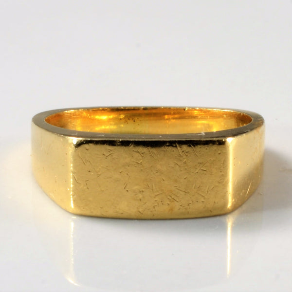 Domed Solid Gold Signet Ring | SZ 4 |