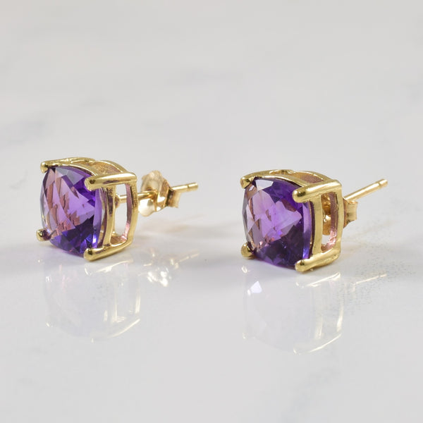 Amethyst Stud Earrings | 3.00ctw |