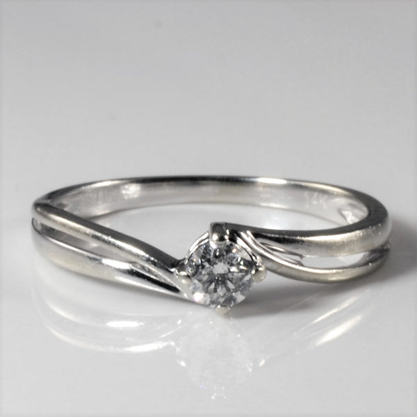 Bypass Solitaire Diamond Ring | 0.15ct | SZ 6.75 |