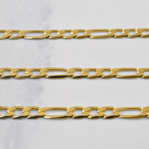 10k Yellow Gold Figaro Chain | 20