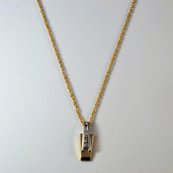 Channel Diamond Necklace | 0.20ctw | 18