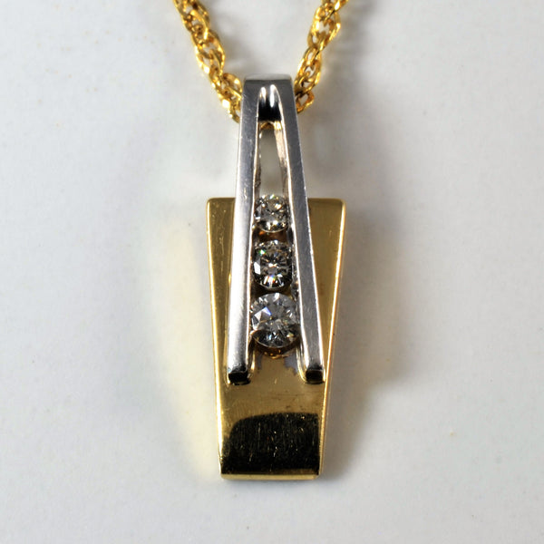 Channel Diamond Necklace | 0.20ctw | 18