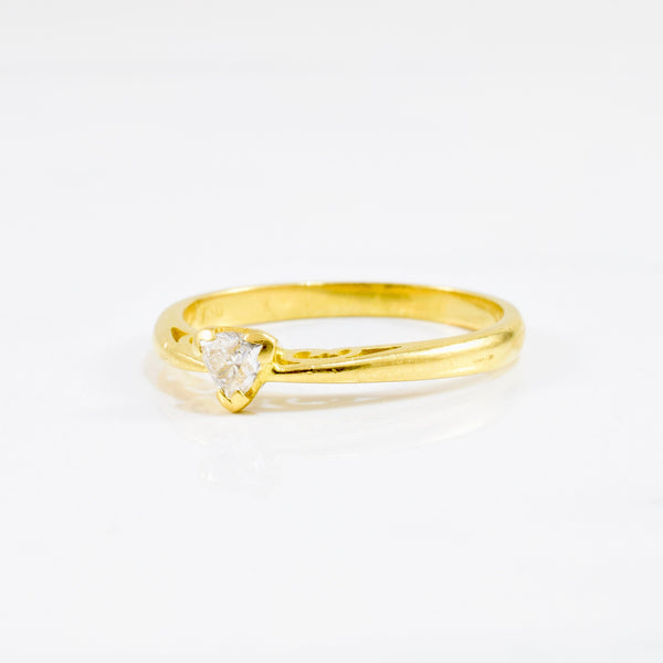 Petite Trillion Cut Diamond Ring | 0.20 ct SZ 7.75 |