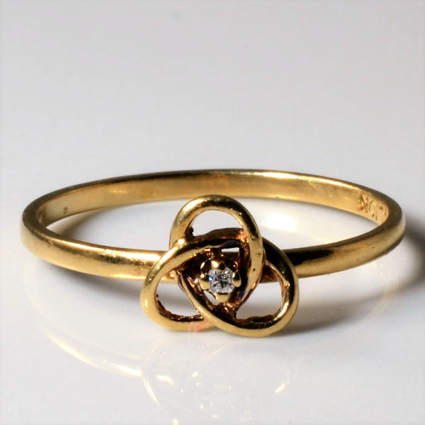 Love Knot Diamond Ring | 0.01ct | SZ 6 |