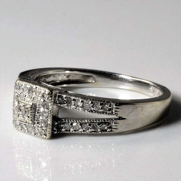 Milgrain Detailed Split Shank Diamond Ring | 0.11ctw | SZ 5 |