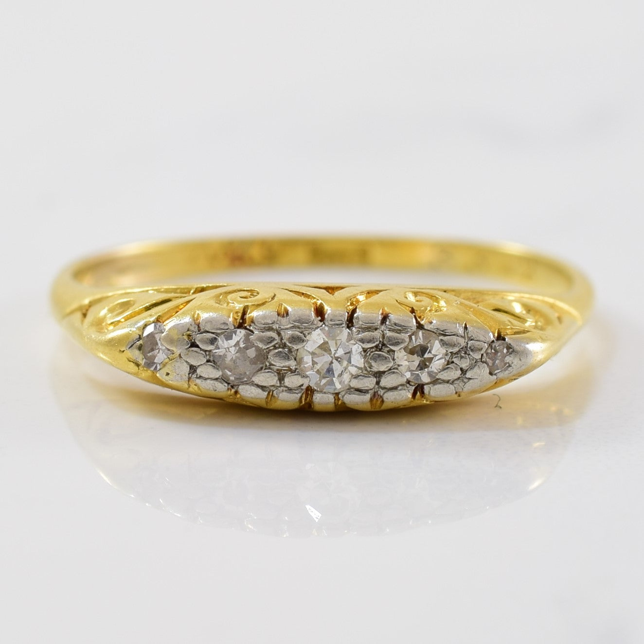 Asprey early 1900s Diamond Band, round brilliant antique, vintage diamond band