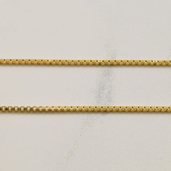 18k Yellow Gold Box Chain | 20.5