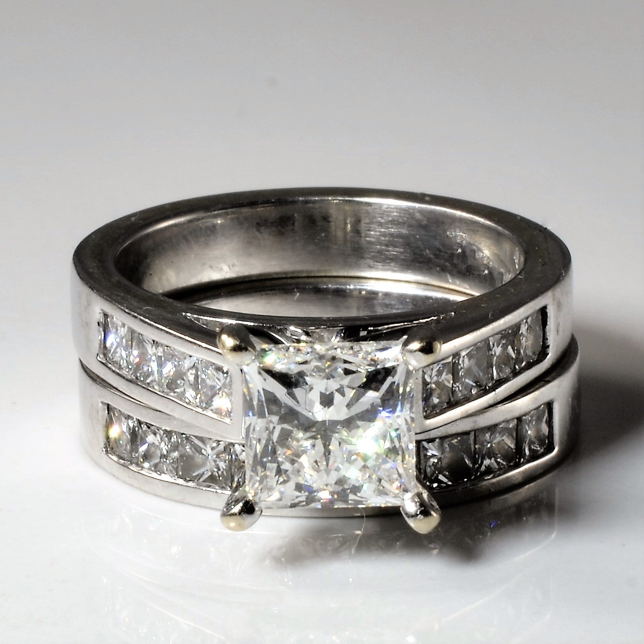 Princess Diamond Wedding Set | 3.11ctw | SZ 5.5 |