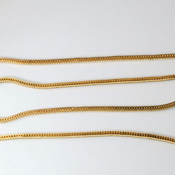 10k Yellow Gold Wheat Chain | 22