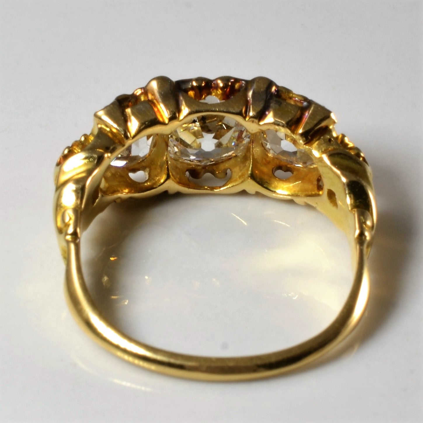 Victorian Three Stone Diamond Ring | 2.13ctw | SZ 7.5 |