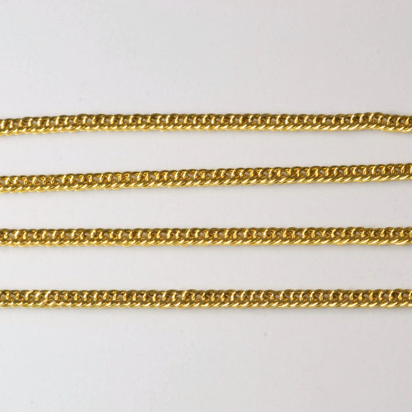 18k Yellow Gold Curb Chain | 16