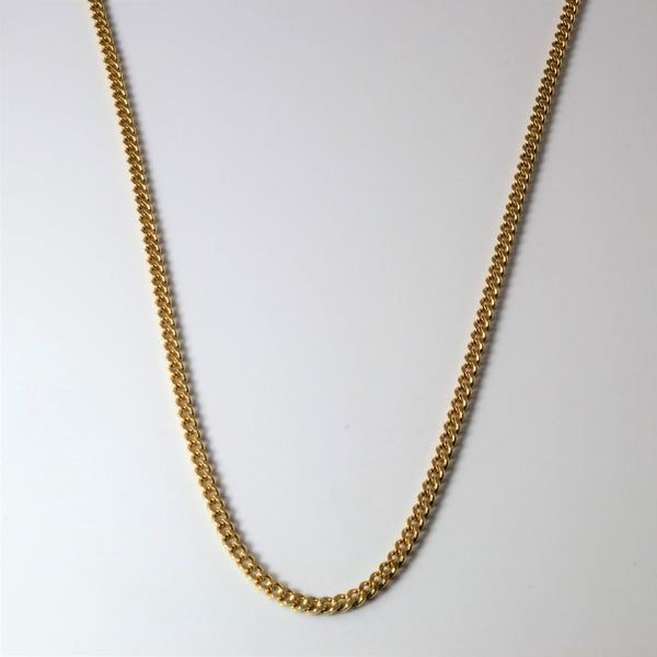 10k Yellow Gold Cable Chain | 20