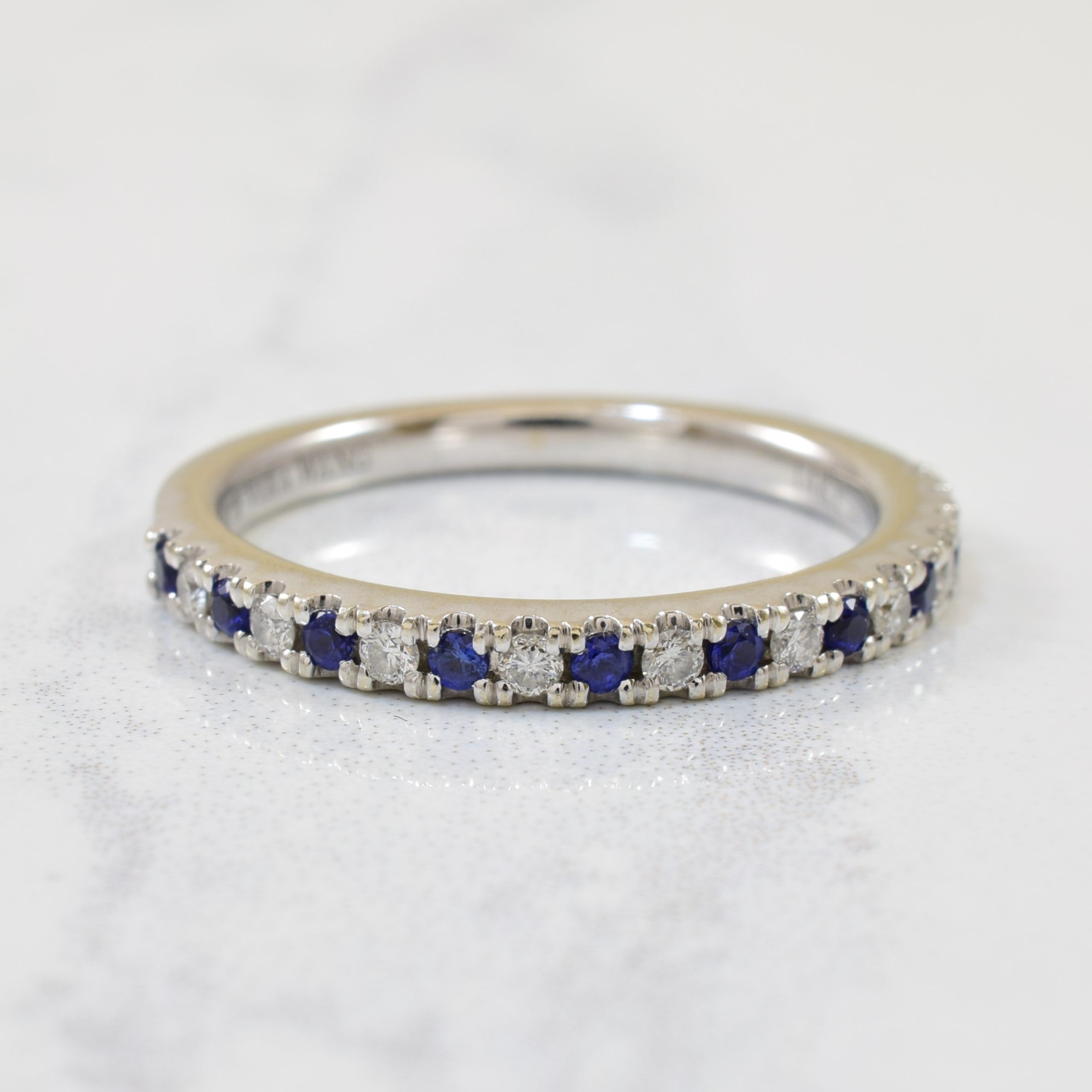'Vera Wang' Alternating Sapphire & Diamond Band | 0.20ctw, 0.13ctw | SZ 6.5 |