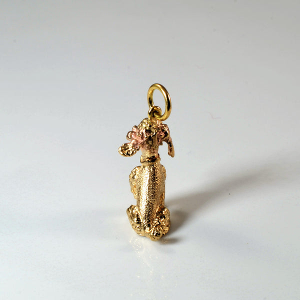 Yellow Gold Poodle Pendant |