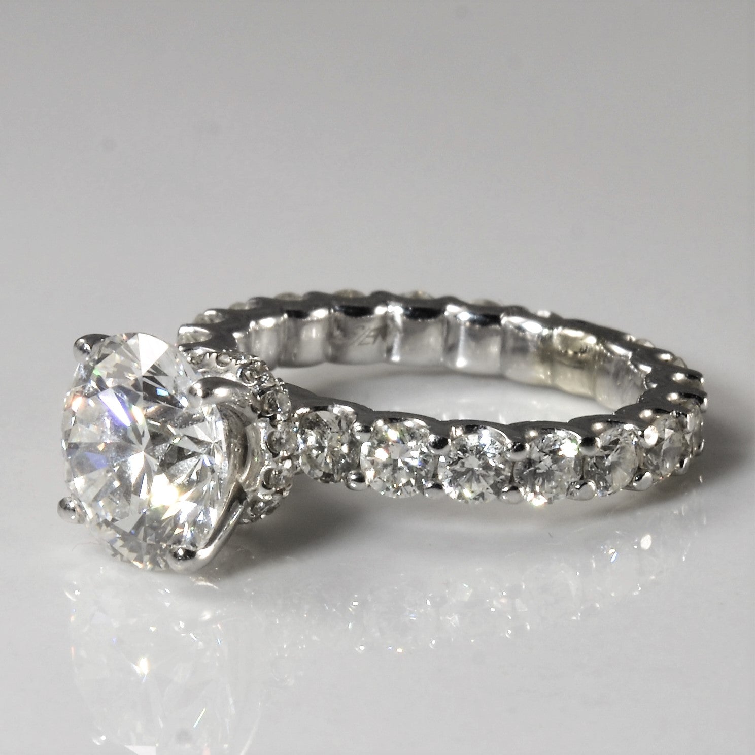 GIA Certified Diamond Eternity Engagement Ring | 3.62ctw | SZ 4 |