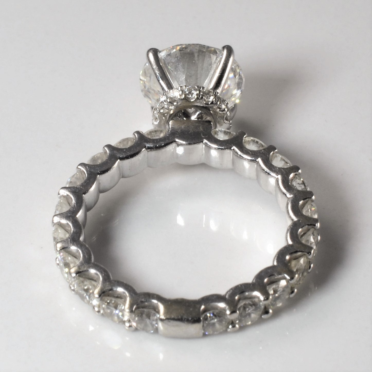GIA Certified Diamond Eternity Engagement Ring | 3.62ctw | SZ 4 |