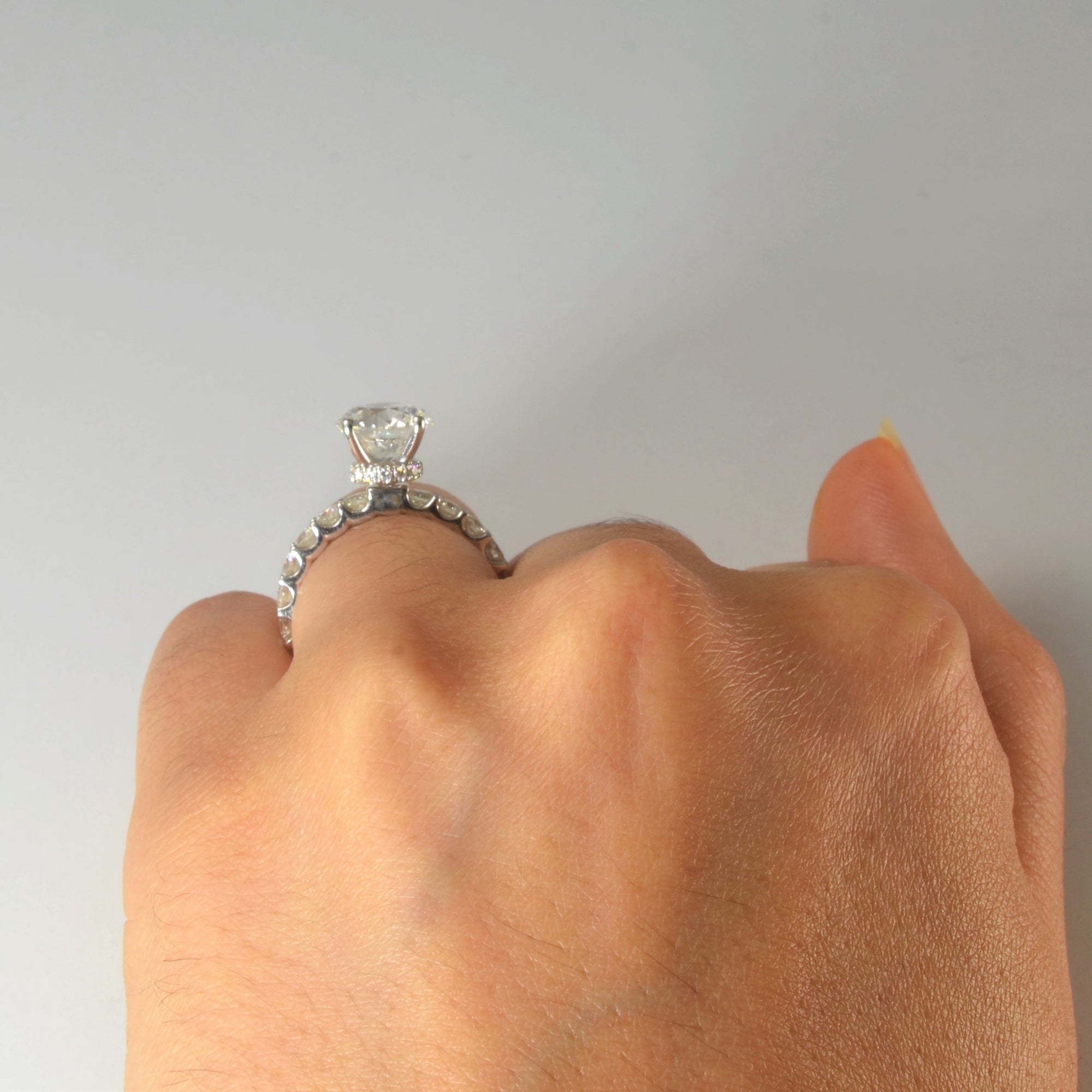 GIA Certified Diamond Eternity Engagement Ring | 3.62ctw | SZ 4 |