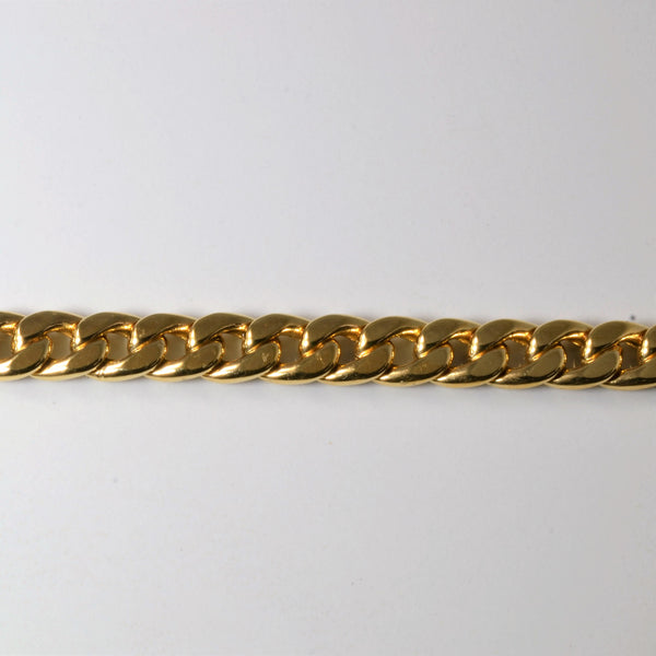 14k Yellow Gold Curb Chain Bracelet | 8.5