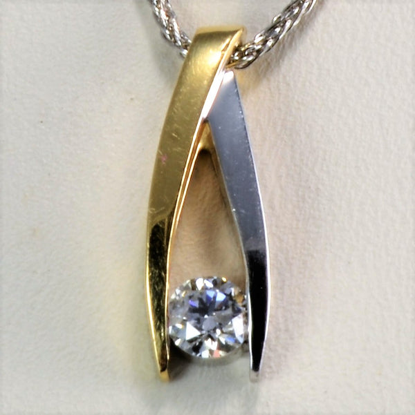 Tension Set Diamond Pendant Necklace | 0.20 ct, 18''|