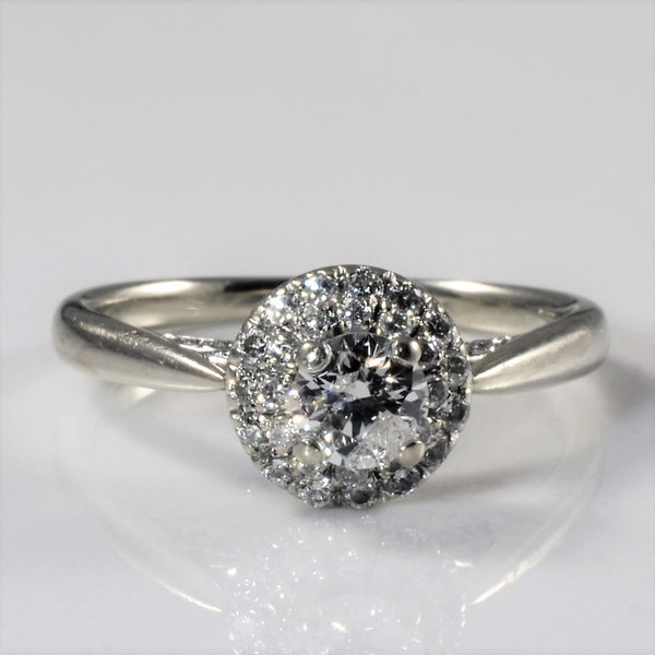 Double Halo Diamond Engagement Ring | 0.58ctw | SZ 5.75 |