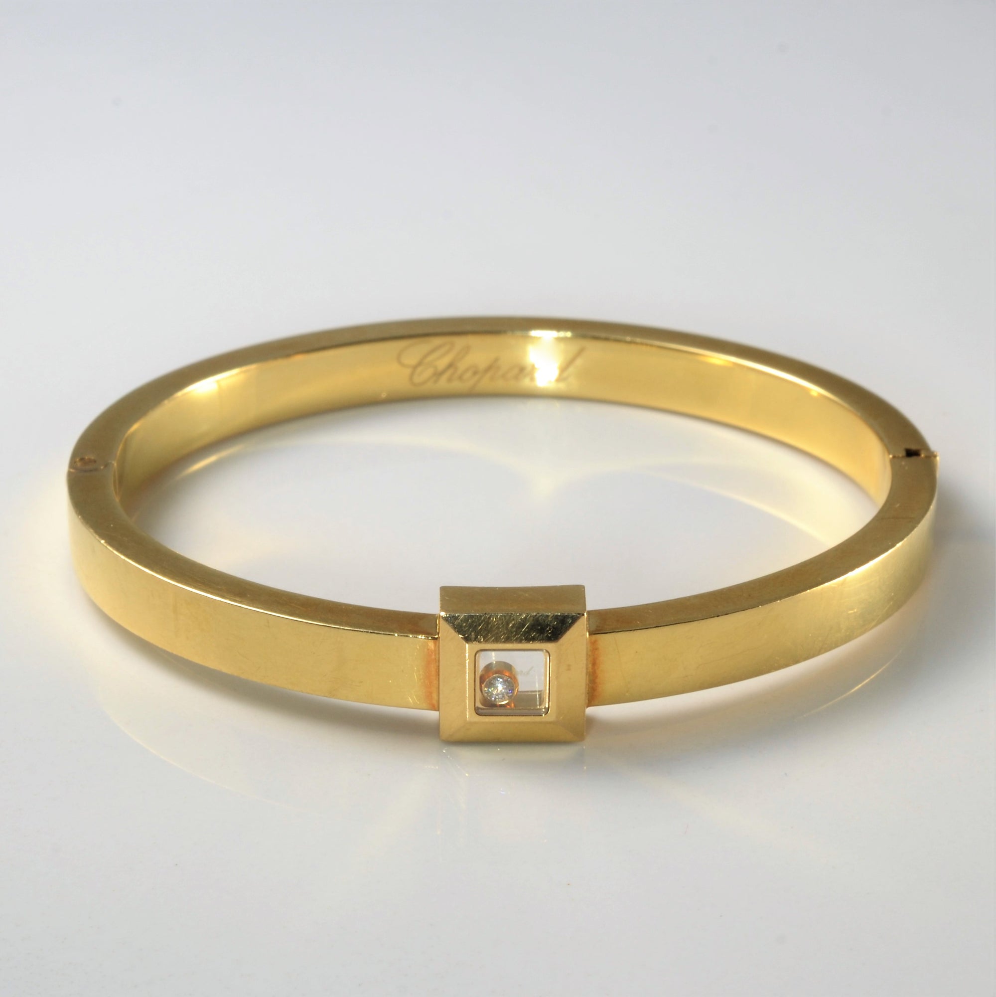 'Chopard' Happy Diamonds Icons Box Bangle | 0.03ct | SZ 6.5