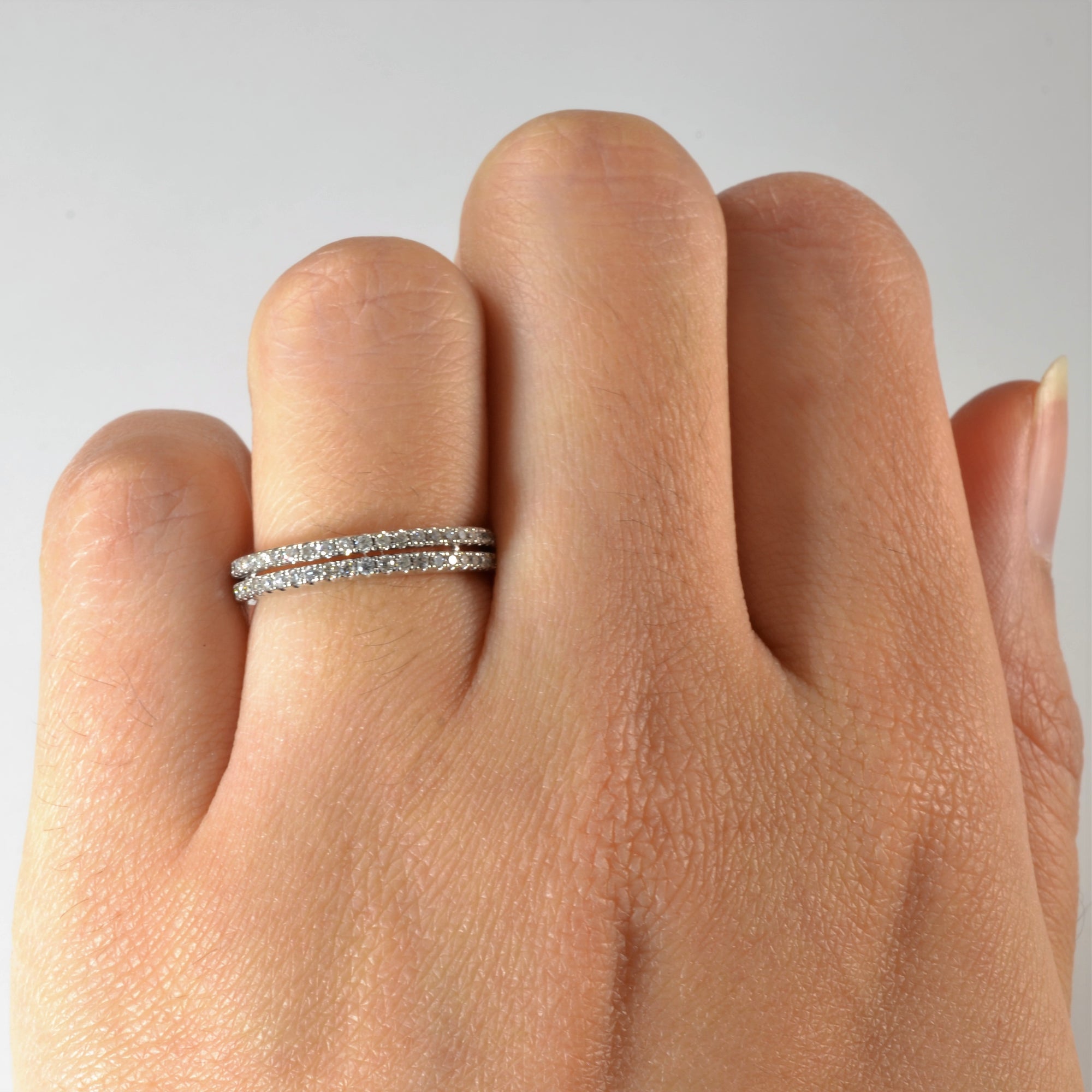 Double Row Pave Diamond Band | 0.46ctw | SZ 4.5 |