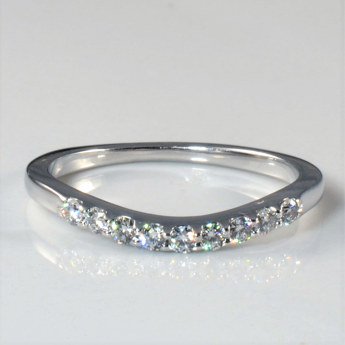 Pave Diamond Contour Band | 0.14ctw | SZ 5.25 |