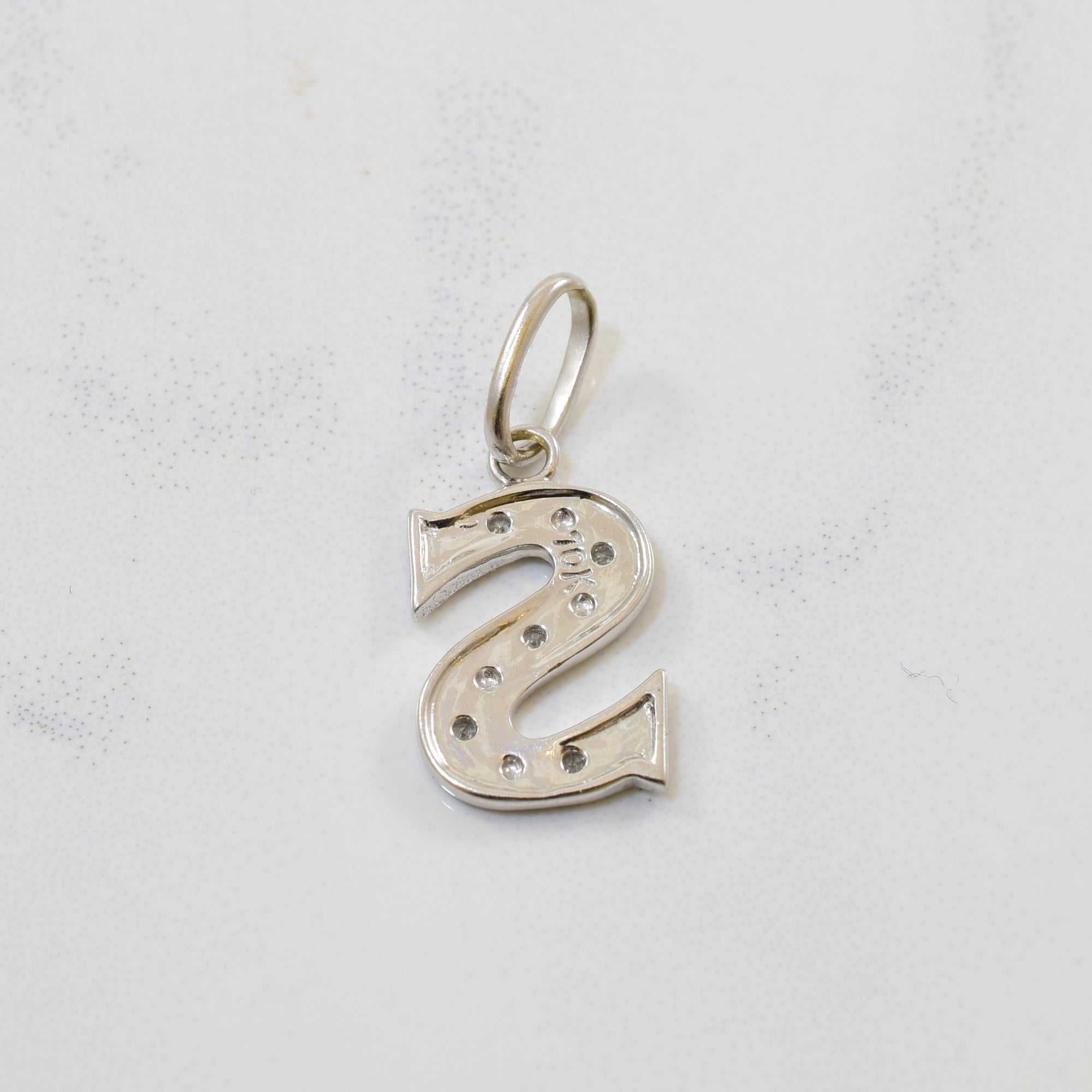 Diamond Initial 'S' Pendant | 0.03ctw |