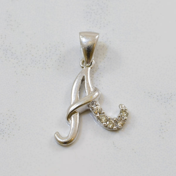 Diamond Initial 'A' Pendant | 0.04ctw |