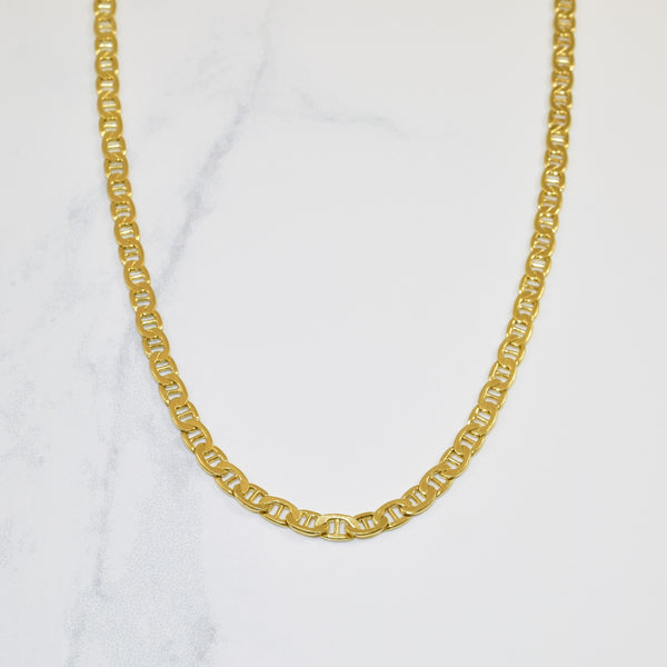 18k Yellow Gold Anchor Chain | 22