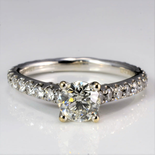 Pave Set Diamond Engagement Ring | 1.39 ctw, SZ 6 |