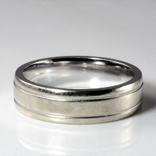 'Birks' White Gold Wedding Band | SZ 10 |