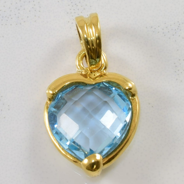 Blue Topaz Heart Pendant | 5.00ct |