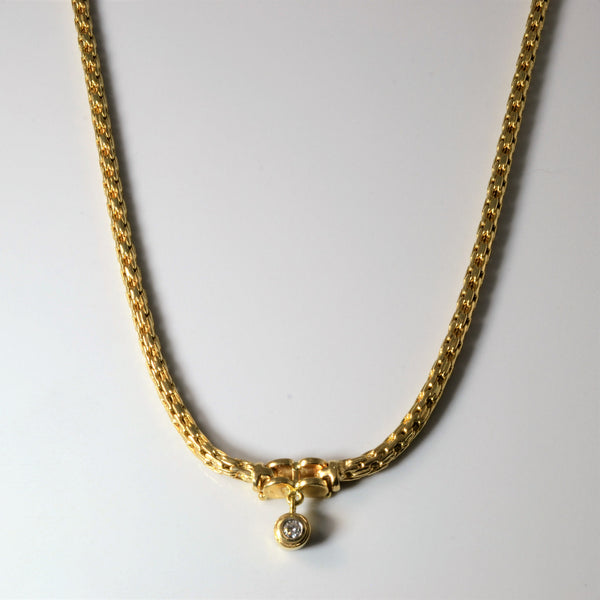 Bezel Set Diamond Necklace | 0.13ct | 16