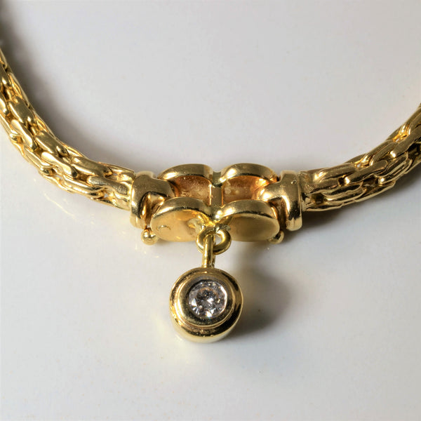Bezel Set Diamond Necklace | 0.13ct | 16
