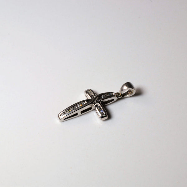 Channel Set Diamond Cross Pendant | 0.075ctw |