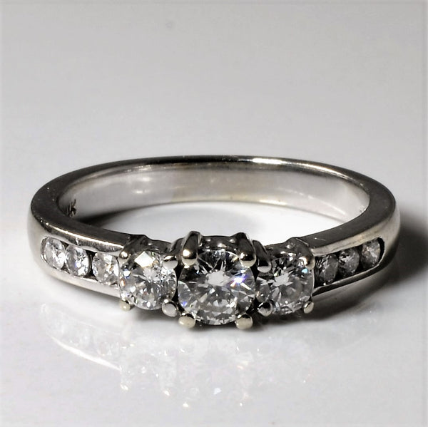 Three Stone Diamond Ring | 0.41ctw | SZ 4.75 |